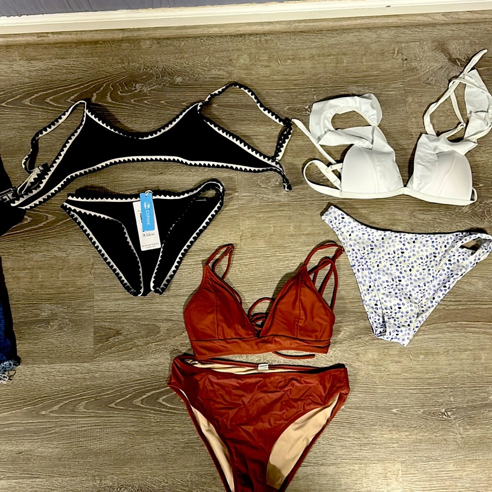 3 bathing suits cupshe-aize small